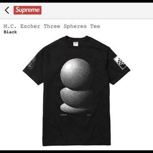 Supreme/ M.C. Escher Three Spheres Tee